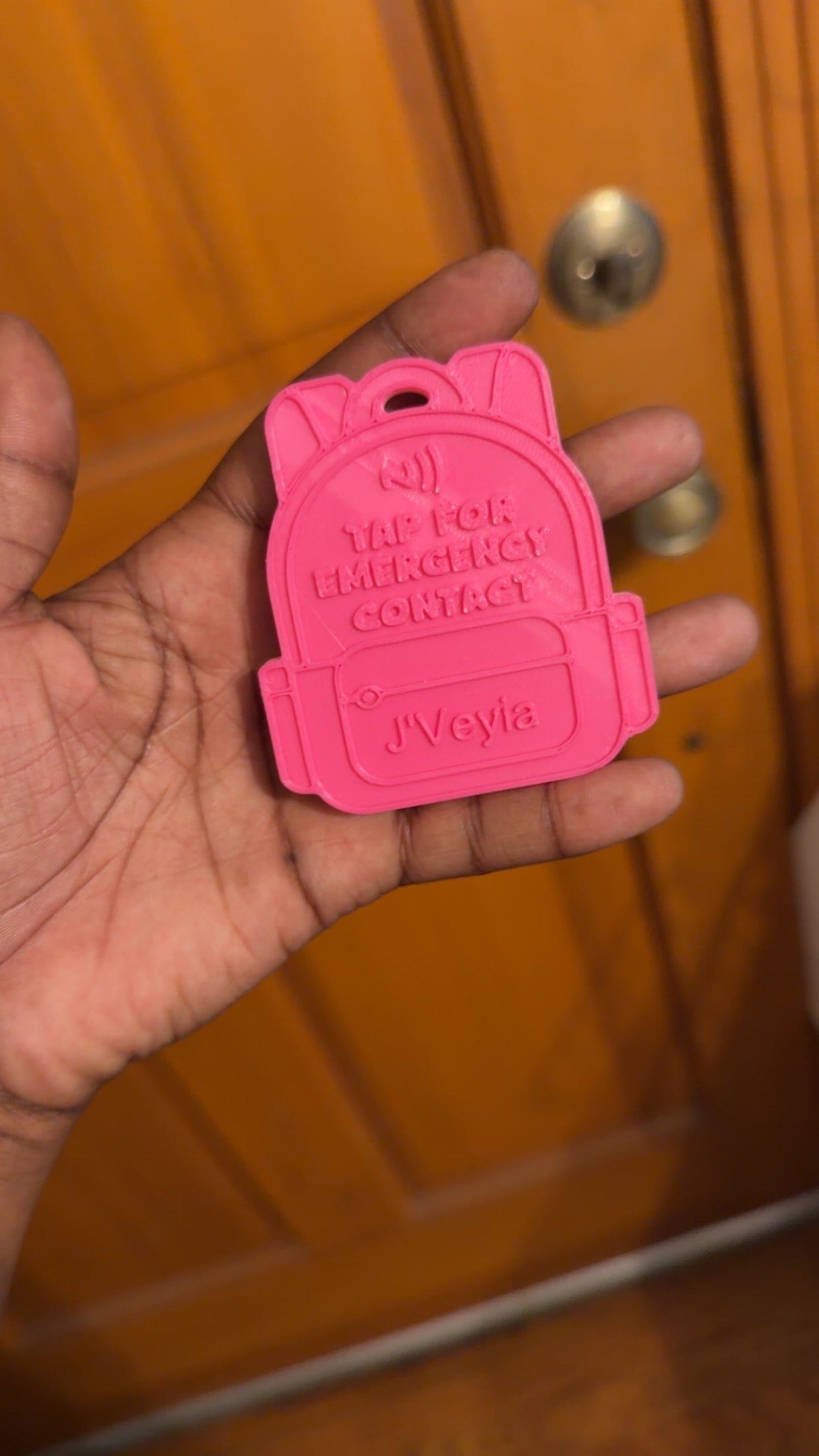 Emergency Tap Backpack Keychain