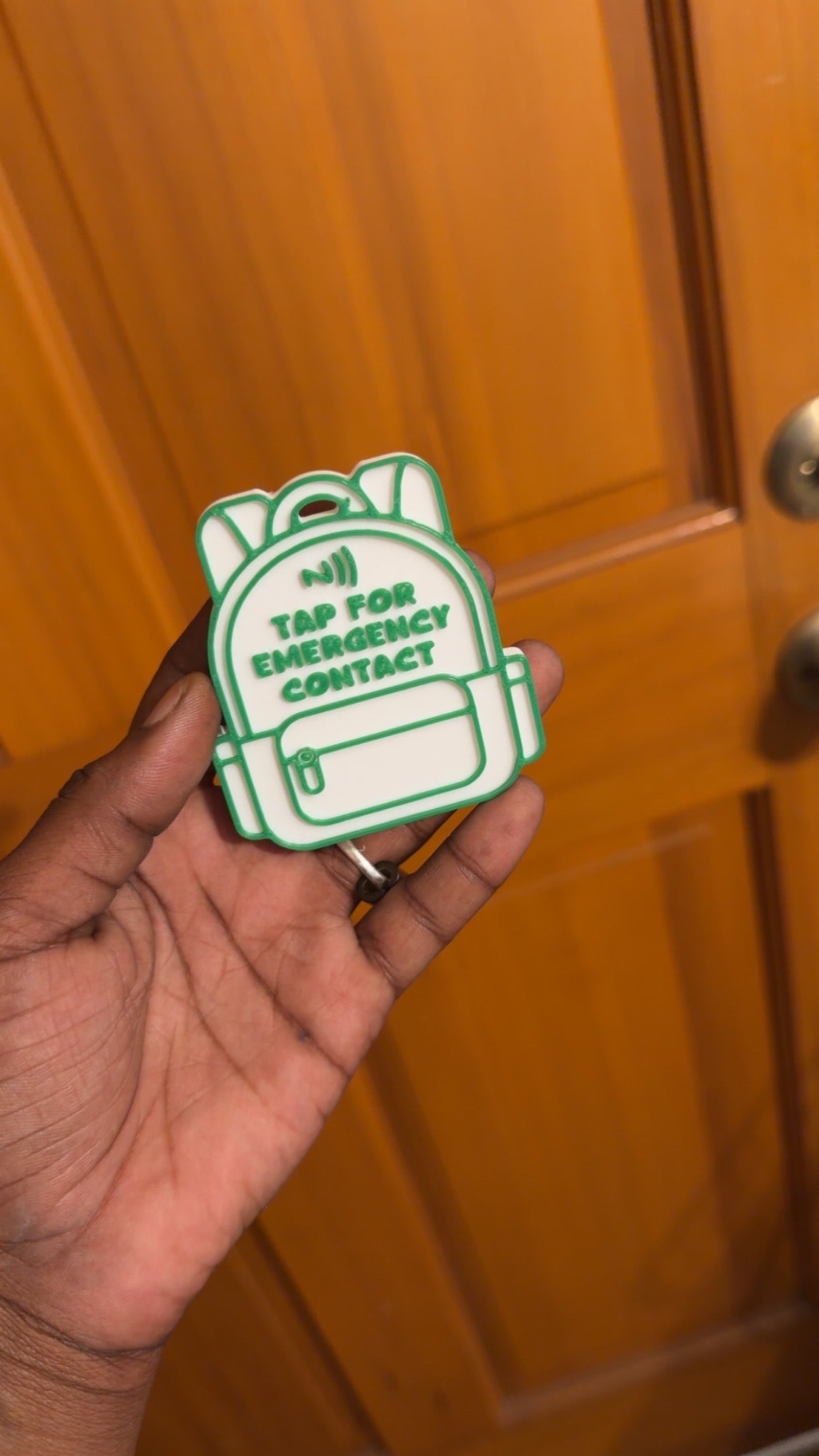 Emergency Tap Backpack Keychain