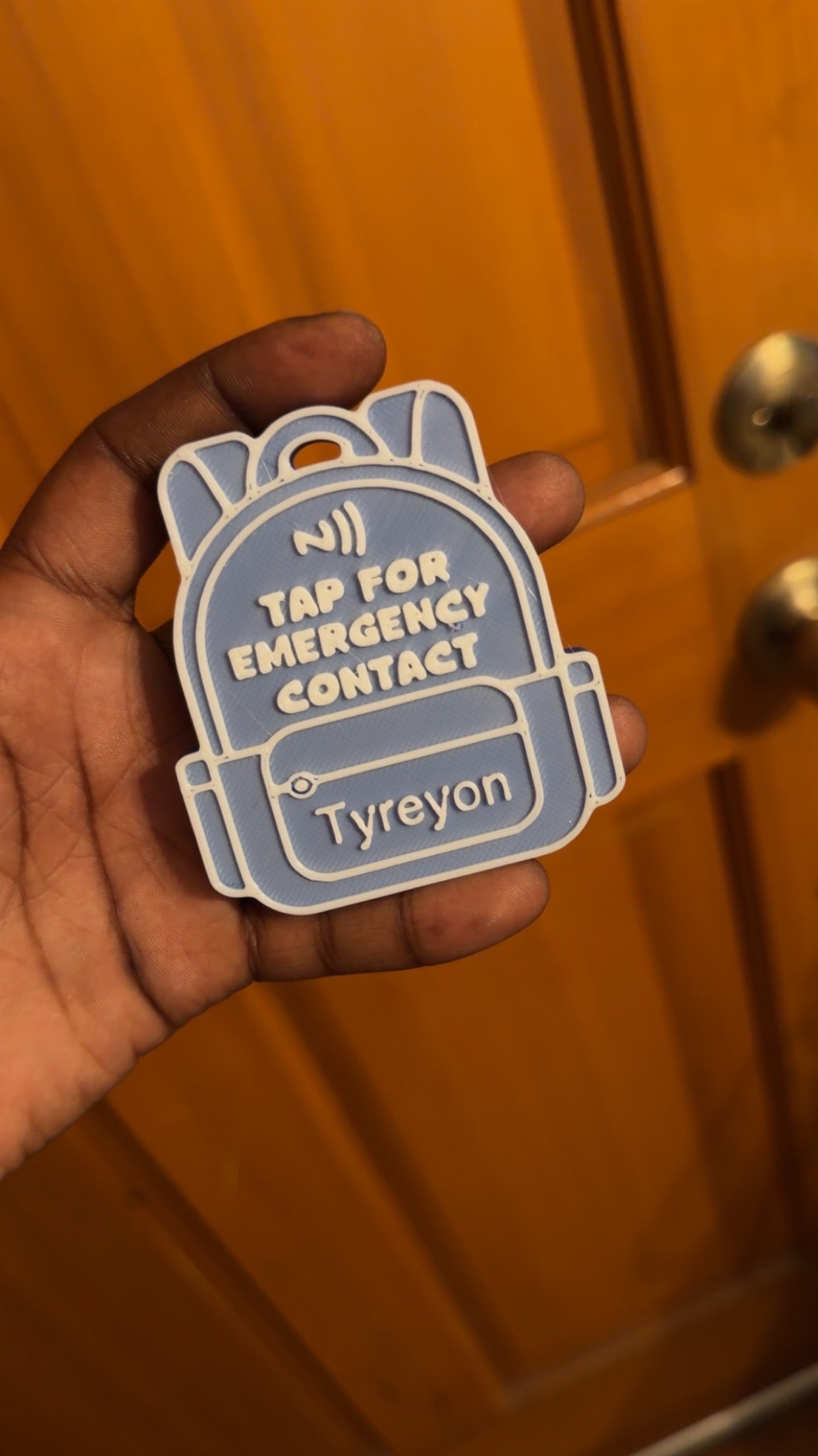 Emergency Tap Backpack Keychain